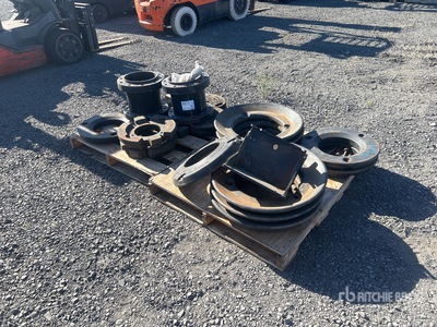 Quantity of (2) Pallets of Wheel Spacers & Tractor Weights
