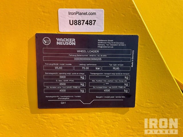 CARGADOR FRONTAL WACKER NEUSON WL60