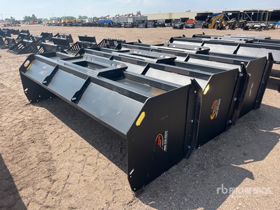 Quantity of (3) Quick Attach 10 ft Skid Steer Snow Blade Snow Pusher