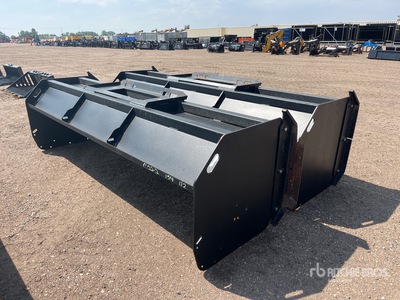 Quantity of (2) Quick Attach 10 ft Skid Steer Snow Blade Snow Pusher