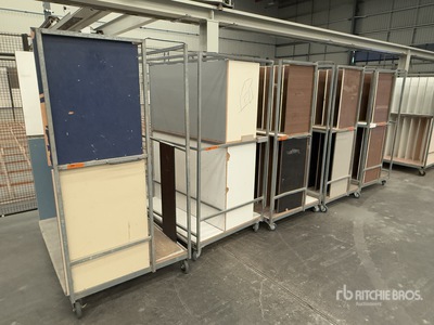 Quantity Of (5) Custom Fabricated Joinery Storage Trolleys Divers