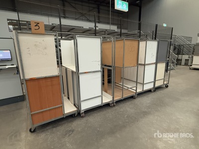 Quantity Of (5) Custom Fabricated Joinery Storage Trolleys Divers