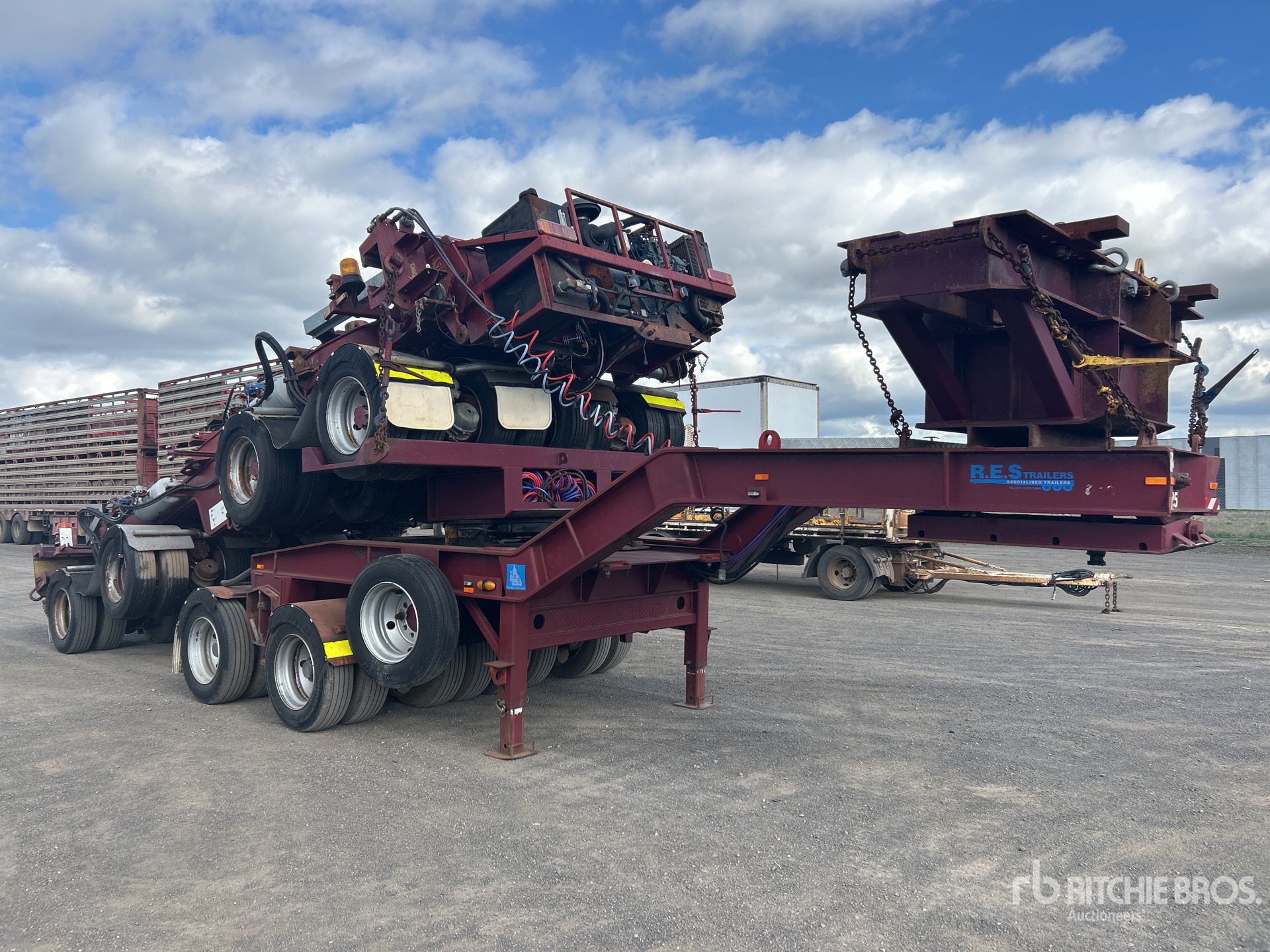 2008 RES Trailers 2 Rows of 8 Low Loader & Jinker Combination Dolly