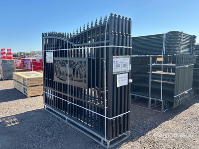 Quantity of (6) 2025 KJ K0720-6 20 ft Wrought Iron Bi-Parting Driveway Gate (Unused)