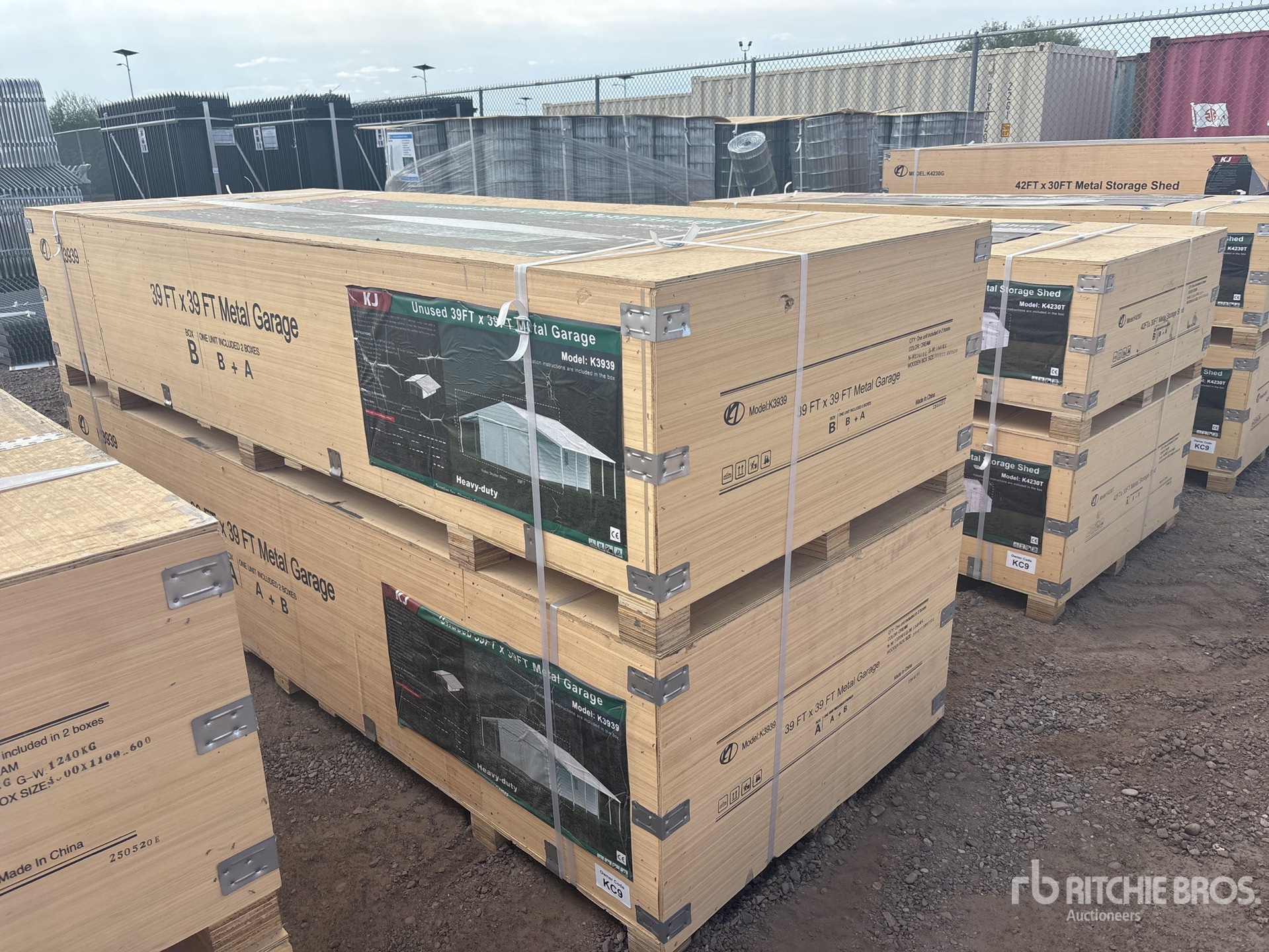 2025 KJ K3939 39 ft x 39 ft Metal Garage Storage Building (Unused)