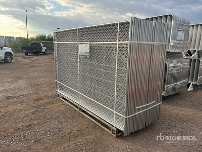 Quantity of (32) 2025 KJ K1830 Chain Link 10 ft Temporary Construction Site Fence (Unused)
