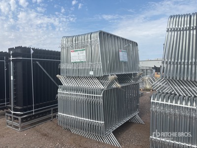 Quantity of (70) 2025 KJ K1221 7 ft x 4 ft Galvanized Crowd Controlled Clôture de site (Unused)