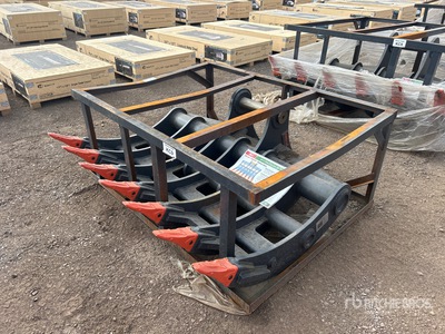 2025 KJ AMK20 65 in Excavator Rake - Fits Cat 320 / 17 - 24 ton (Unused)