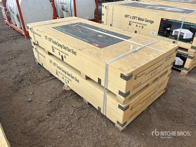 2025 KJ K3325G 33 ft x 25 ft Metal Garage Storage Building (Unused)