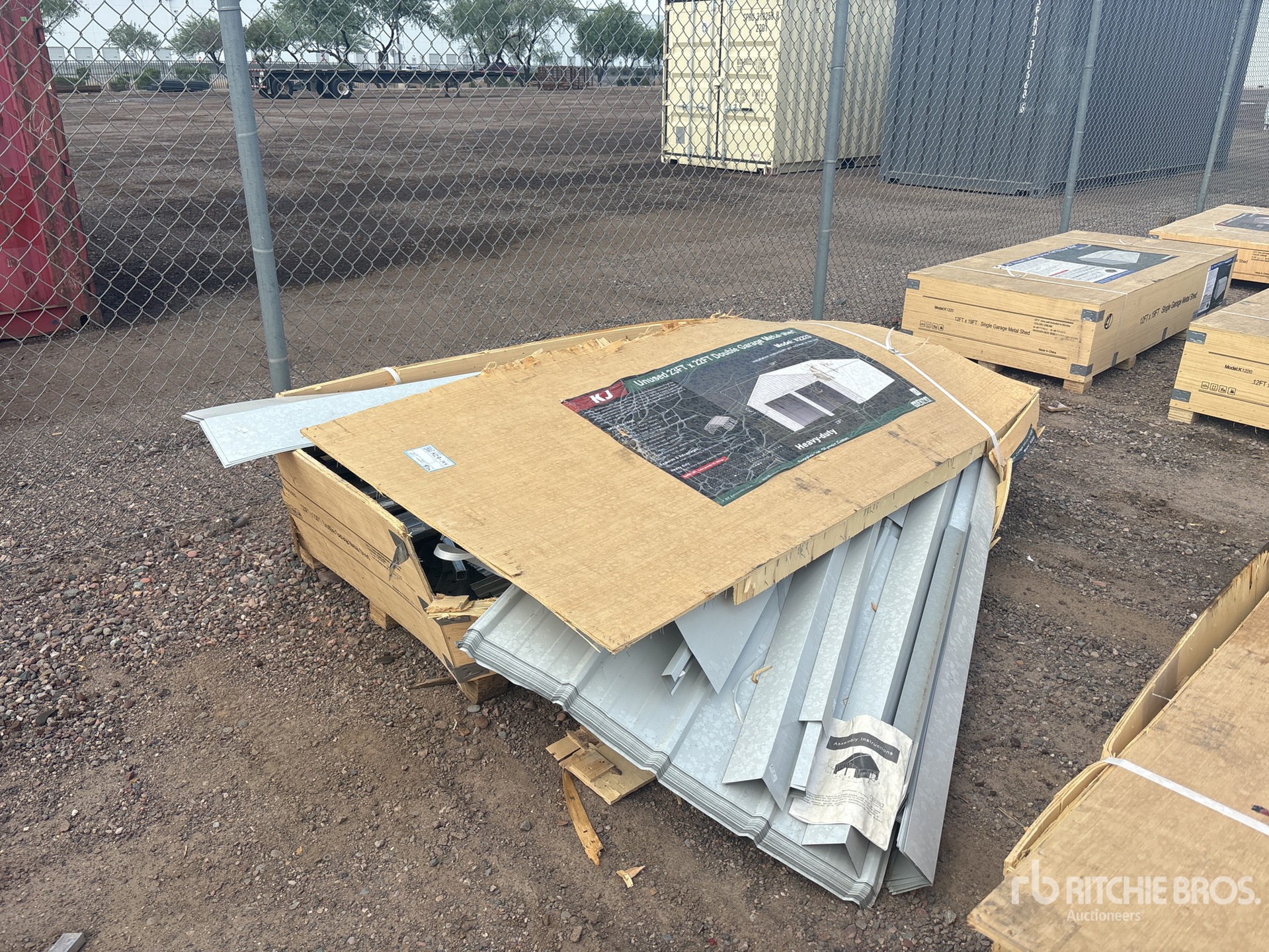 2025 KJ K2223 22 ft x 23 ft Metal Garage Storage Building (Unused)