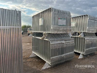 Quantity of (70) 2025 KJ K1221 7 ft x 4 ft Galvanized Crowd Controlled Site Fence (Unused)
