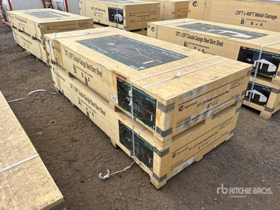2025 KJ K3325G 33 ft x 25 ft Metal Garage Storage Building (Unused)
