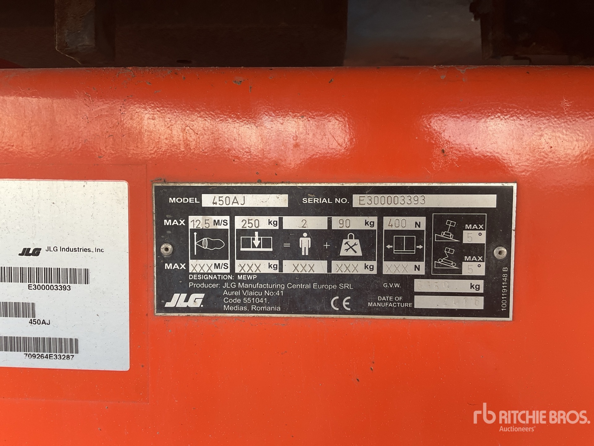 2016 JLG 450AJ Plataforma Elevadora Articulada