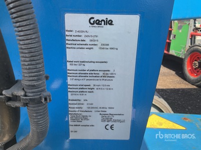2015 Genie Z40/23NRJ Knikarmhoogwerker