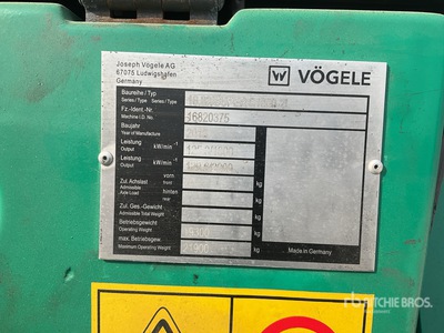 2015 Vogele Super 1800-2L Track Extendedora de Asfalto