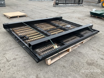 5.7 m x 2.4 m Steel Bi-Parting 2.4m H/D black security Driveway Gate (Unused)