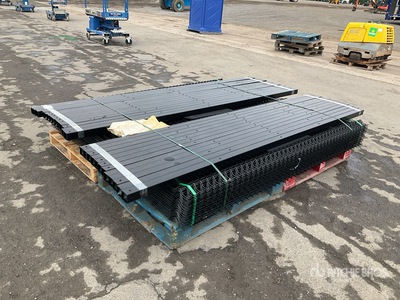2.4 m x 2.2 m Powder Coated black security Staccionata (Unused)
