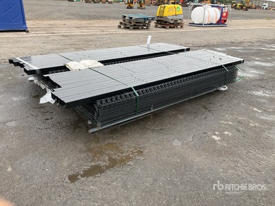 2.4 m x 2.2 m Powder Coated black security Staccionata (Unused)