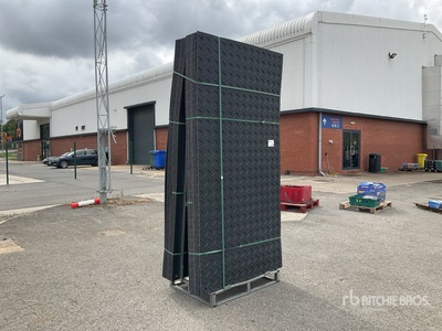 Quantity of (20) 8' x 4' H/D ground mats c/w connectors (Unused)
