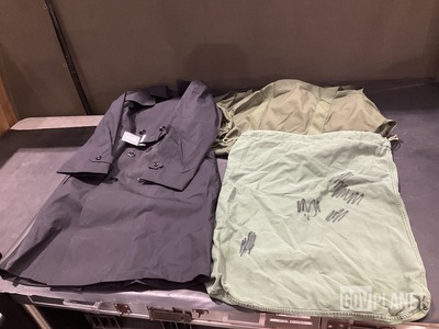 (32) Barracks Bags, (10) Duffel Bags, (3) All-Weather Coats & Assorted Items