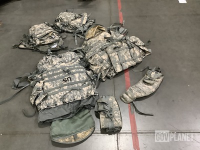 (6) Assault Packs, (64) Molded Waist Belts & Assorted Items