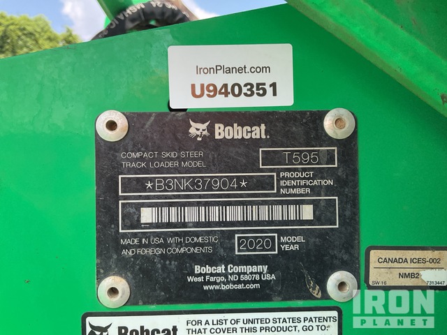 MINI CARGADOR SOBRE ORUGAS 2020 BOBCAT T595