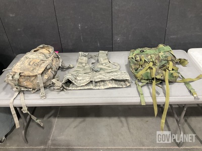 (7) Equipment Packs, (82) Load Carriers, (10) Comms Cases & Assorted Items