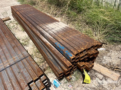 Quantity of (50) 2 in x 2 in x 8 ft 16 Square Steel Tubing Divers