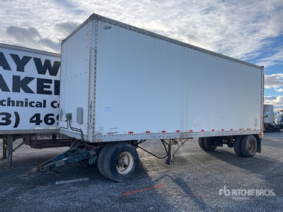 1987 Alloy FRPS-28.5 28 ft x 102 in T/A Van Trailer w/ 1987 Alloy ATCC-76 S/A Converter Dolly