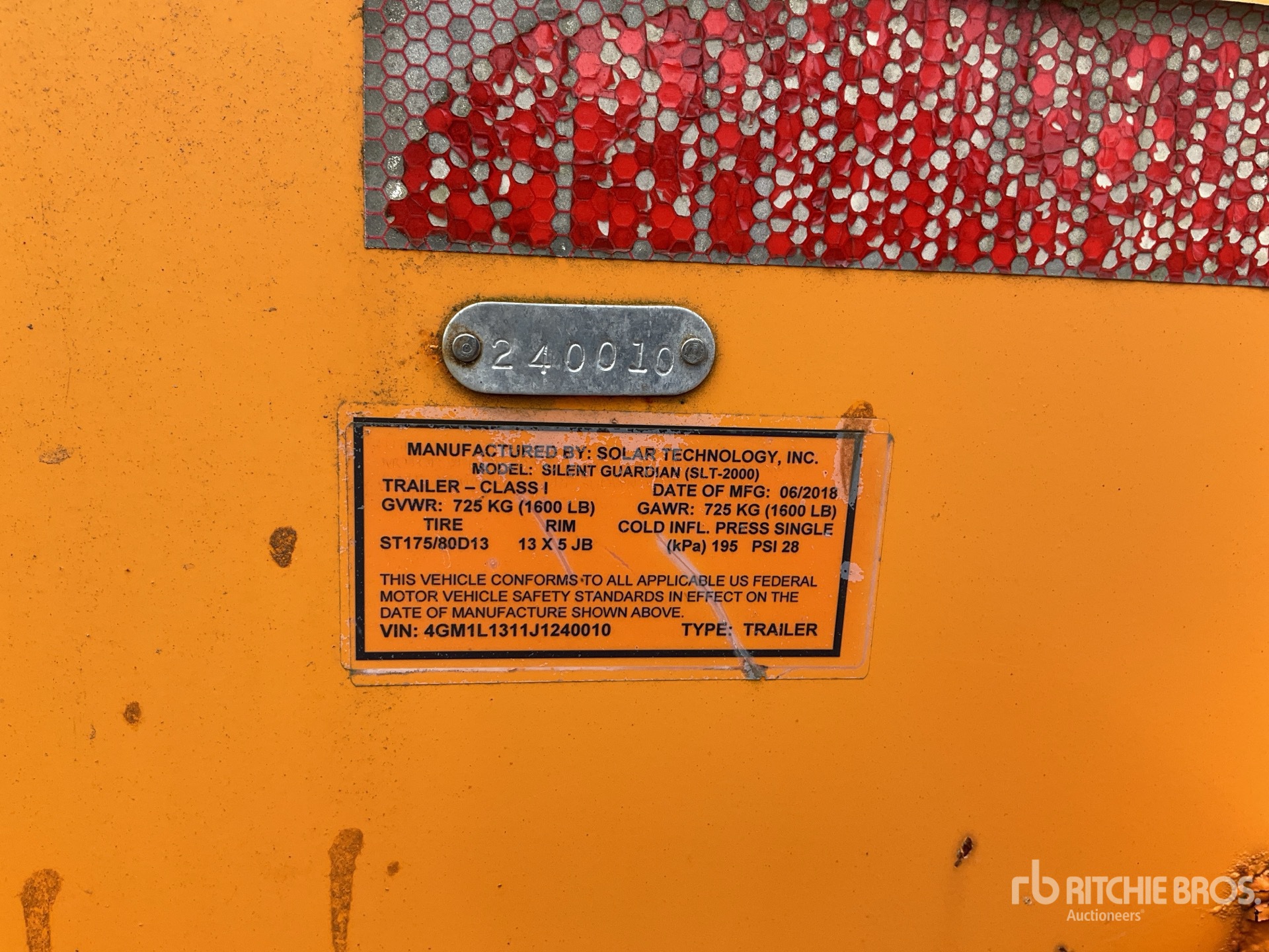 2018 Solar Tech Silent Guardian SLT-2000 Solar Informationstafel