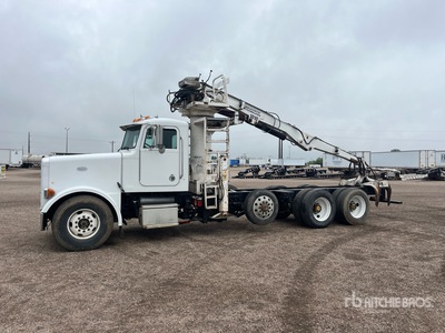 Builtrite 1010 22664 lb Knuckle Boom on 1998 Peterbilt 378 6x4 T/A Day Cab Truck Tractor
