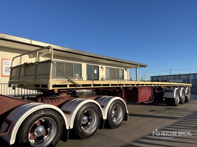 1989 Lusty 12.5 m Tri/A Flatbed Trailer