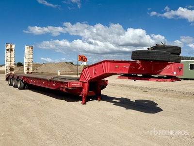 2008 RES 3 Rows of 4 Hydraulic Deck Widening Lowboy Trailer