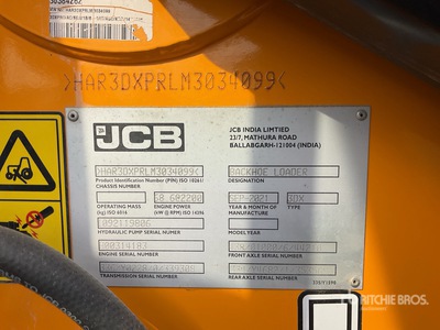 2021 JCB 3DX 4x4 Backhoe Loader