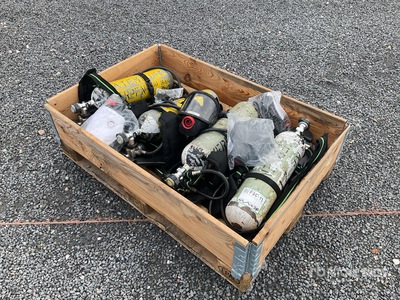 Quantity of (4) Respiratory Mask with Compressed Air Tanks
