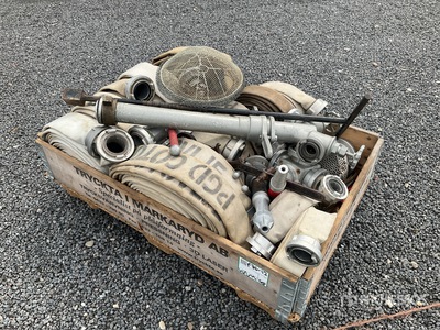 Crate of Fire Nozzles, Distributors, Fire Hoses & Tools Divers
