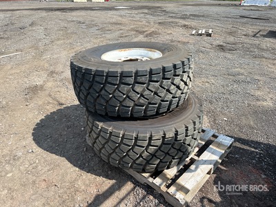 Quantity of (2) Bridgestone 445/65R22.5 445/50R22.5 Tyres (Unused)