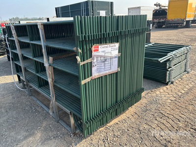 Quantity of (56) Steelman 9 ft 7 in x 5 ft Corral Livestock Panel (Unused)