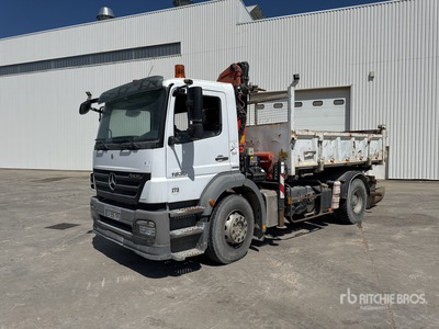 2008 Palfinger PK15500 6100 kg on 2008 Mercedes Axor 1833 Camion Grue Wywrotka z dźwigiem