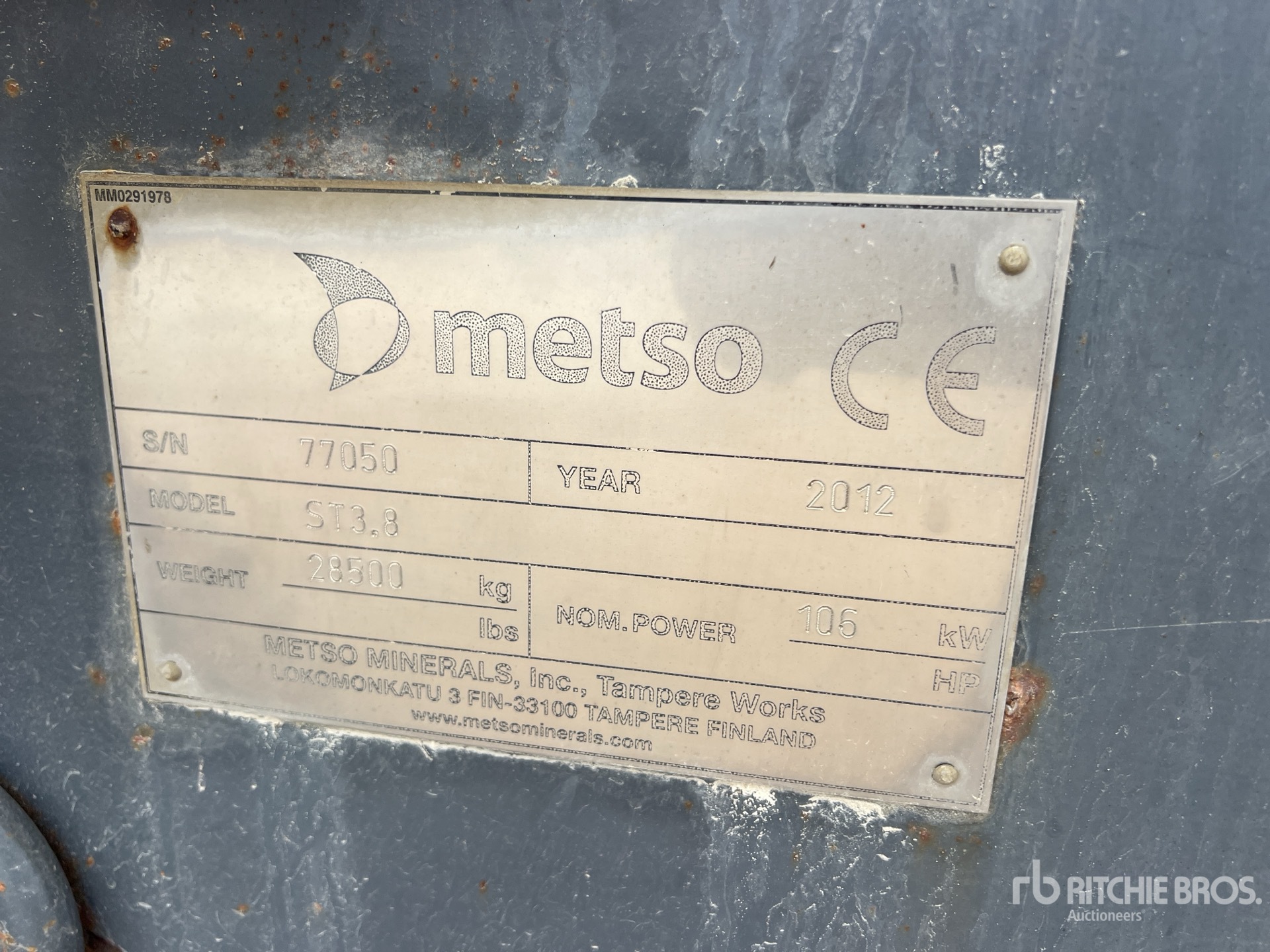 2012 Metso ST3.8 Tracked Planta de cribado