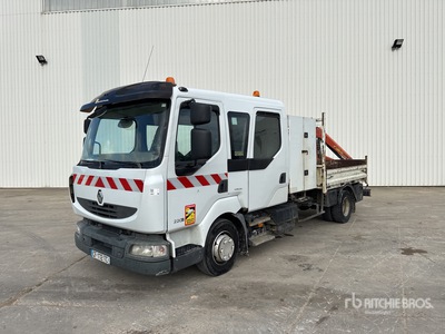 2008 Palfinger PK2700A on 2008 Renault Midlum 220DXi 4x2 Camion Plateau Avec Grue Flatbed Truck with Crane