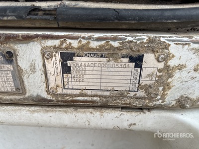 2008 Renault Midlum 220.10 TP7 Camion Plateau Avec Grue Ciężarówka z platformą i dźwigiem