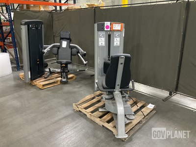(1) Life Fitness Hip Abductor Machine & (1) Life Fitness Bicep Curl Machine