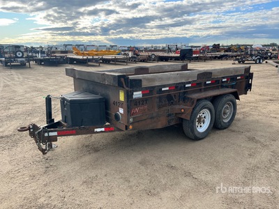 2008 JDJ 12 ft T/A Dump Utility Trailer