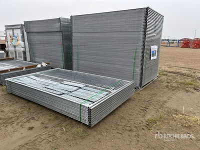 Quantity of (116) 10 ft x 6 ft Galvanized Fencing