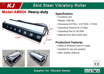 2025 KJ AM024 72 in Skid Steer Vibratory Roller (Unused)