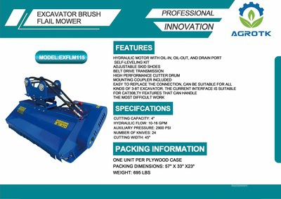 2025 AGT EXFLM115 45 in Excavator (Unused)