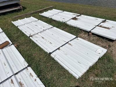 Quantity of 2025 Kit Containers Steel R Panel 12 Ft Corrugated Tin (Unused)