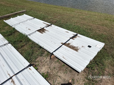 Quantity of 2025 Kit Containers Steel R Panel 12 Ft Corrugated Tin (Unused)