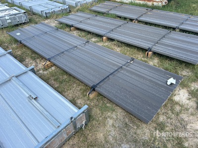 Quantity of 2025 Kit Containers Steel R Panel 12 Ft Corrugated Tin (Unused)